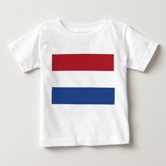 Baby T - Shirt mit der niederländischen Flagge (Vorderseite)