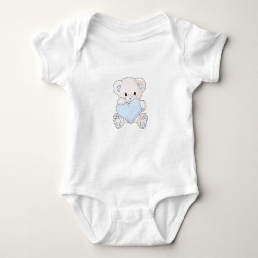 Baby-T-Shirt mit einem Bären Baby Strampler (Vorderseite)