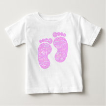 Baby-T - Shirt mit einer Word-Cloud
