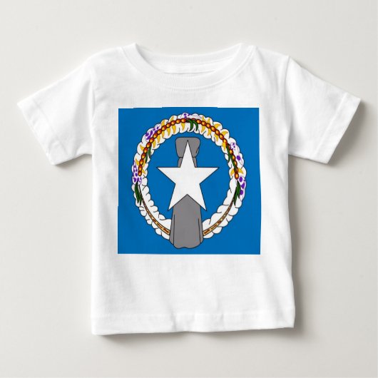 Baby T Shirt mit Fahne auf den nördlichen Mariana- (Vorderseite)