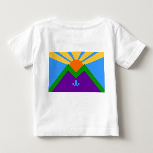 Baby T - Shirt mit Fahne von Manitou Springs (Rückseite)