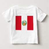 Baby T - Shirt mit Fahne von Peru (Rückseite)