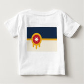 Baby T - Shirt mit Fahne von Tulsa, Oklahoma (Rückseite)