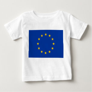 Baby T - Shirt mit Flag der europäischen Gewerksch