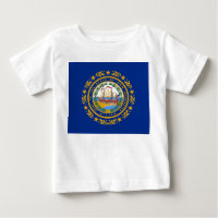 Baby T Shirt mit Flag New Hampshire