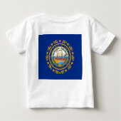 Baby T Shirt mit Flag New Hampshire (Rückseite)