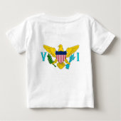 Baby T Shirt mit Flag of Jungfrau Islands, USA.A. (Rückseite)