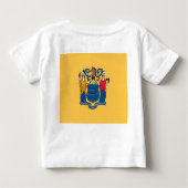 Baby T Shirt mit Flag of New Jersey, USA. (Rückseite)