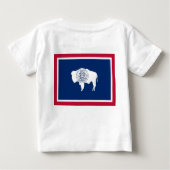 Baby T Shirt mit Flag of Wyoming, U.S.A. (Rückseite)