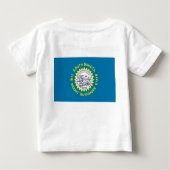 Baby T Shirt mit Flag South Dakota (Rückseite)