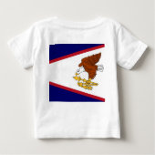 Baby T - Shirt mit Flag von Amerikanisch-Samoa (Rückseite)