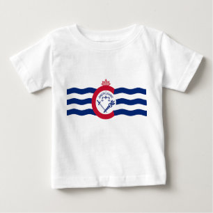 Baby T - Shirt mit Flag von Cincinnati City, USA.