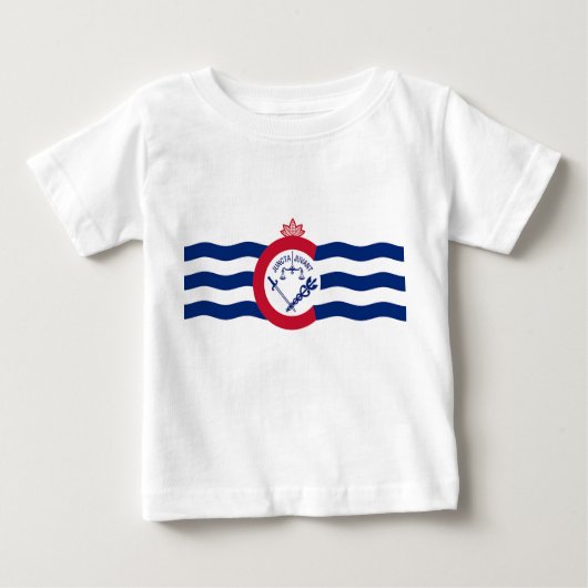 Baby T - Shirt mit Flag von Cincinnati City, USA. (Vorderseite)