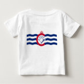 Baby T - Shirt mit Flag von Cincinnati City, USA. (Rückseite)