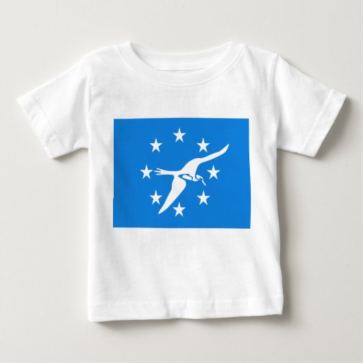 Baby T - Shirt mit Flag von Corpus Christi, USA. (Vorderseite)