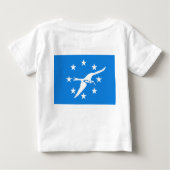 Baby T - Shirt mit Flag von Corpus Christi, USA. (Rückseite)