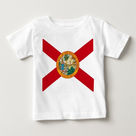 Baby T Shirt mit Flag von Florida (Vorderseite)
