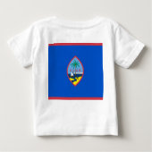 Baby T Shirt mit Flag von Guam, USA. (Rückseite)
