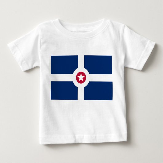 Baby T - Shirt mit Flag von Indianapolis City, USA (Vorderseite)