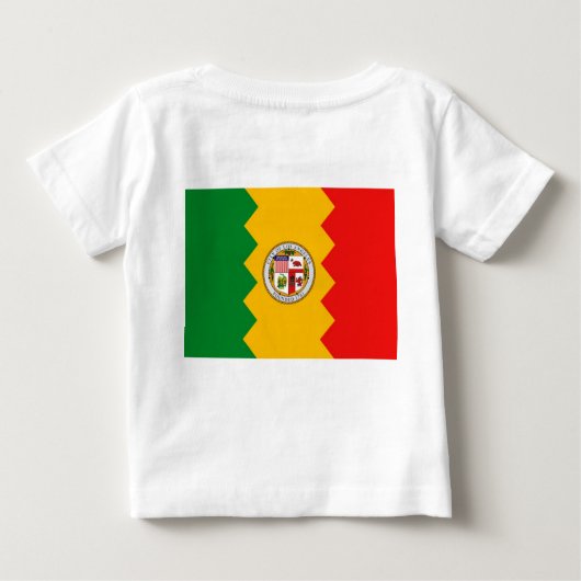 Baby T - Shirt mit Flag von Los Angeles, USA. (Rückseite)