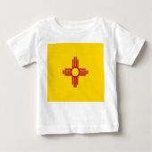 Baby T Shirt mit Flag von New Mexico (Vorderseite)