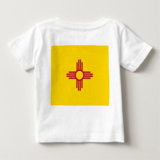 Baby T Shirt mit Flag von New Mexico (Rückseite)
