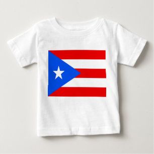 Baby T Shirt mit Flag von Puerto Rico, USA.