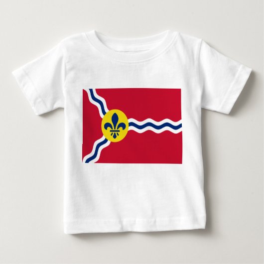 Baby T - Shirt mit Flag von St. Louis, Missouri (Vorderseite)