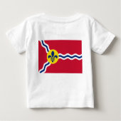 Baby T - Shirt mit Flag von St. Louis, Missouri (Rückseite)