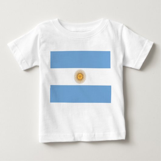 Baby T - Shirt mit Flagge Argentiniens (Vorderseite)