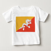 Baby T - Shirt mit Flagge Bhutans (Vorderseite)