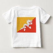 Baby T - Shirt mit Flagge Bhutans (Rückseite)