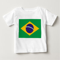 Baby T - Shirt mit Flagge Brasiliens