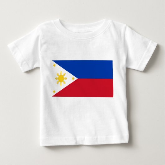 Baby T - Shirt mit Flagge der Philippinen (Vorderseite)