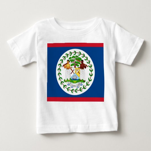 Baby T - Shirt mit Flagge von Belize (Vorderseite)