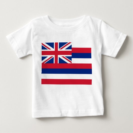 Baby T - Shirt mit Flagge von Hawaii (Vorderseite)