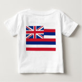 Baby T - Shirt mit Flagge von Hawaii (Rückseite)