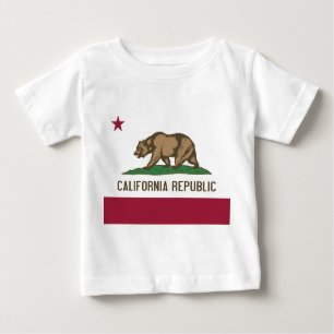 Baby T - Shirt mit Flagge von Kalifornien, USA.