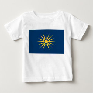 Baby-T-Shirt mit Flagge von Makedonien, Griechenla Baby T-shirt