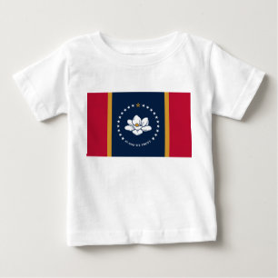Baby-T-Shirt mit Flagge von Mississippi Baby T-shirt