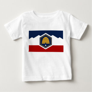 Baby-T-Shirt mit Flagge von Utah, USA Baby T-shirt