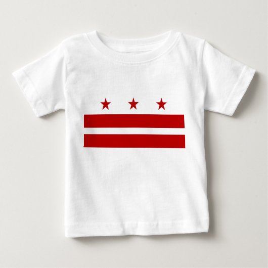 Baby T Shirt mit Flagge von Washington D.C., USA (Vorderseite)