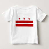 Baby T Shirt mit Flagge von Washington D.C., USA (Rückseite)