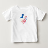 Baby T-Shirt mit französischem Rooster Celebration (Vorderseite)
