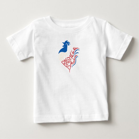 Baby T-Shirt mit französischem Rooster Celebration (Vorderseite)
