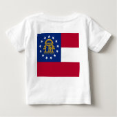 Baby T Shirt mit georgischer Flagge, USA. (Rückseite)