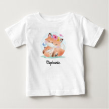 Baby-T - Shirt mit individuelle Name | Fox Print