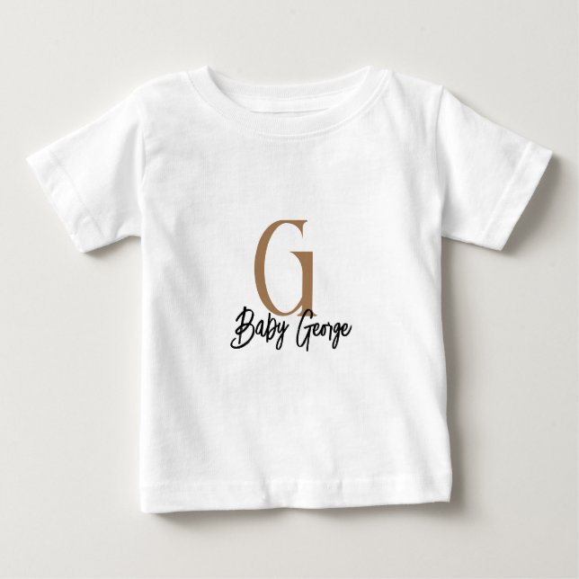 Baby-T - Shirt mit individuellem Monogram-Namen -  (Vorderseite)