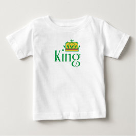 Baby T-Shirt mit Kronen und "King" Text