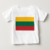 Baby T - Shirt mit litauischer Flagge (Vorderseite)